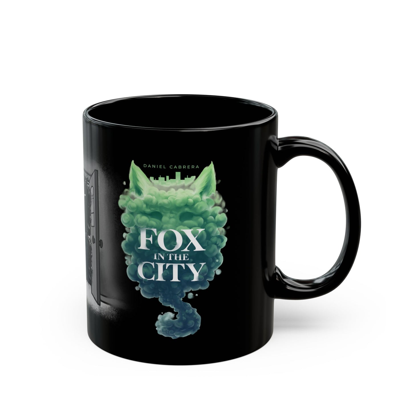 "Fox In The City" Mug- Black